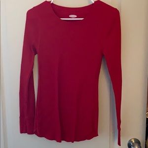 Red Long Sleeve Thermal Shirt